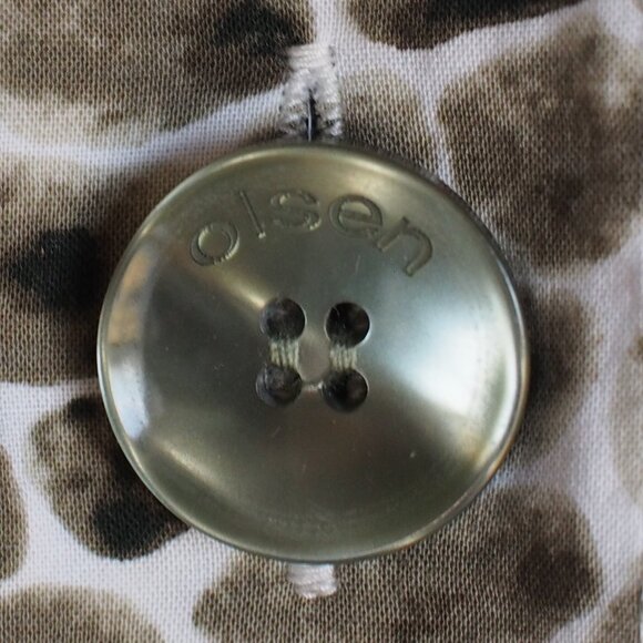 Olsen | Button Front A-Line Cotton/Viscose Skirt - Picture 3 of 3